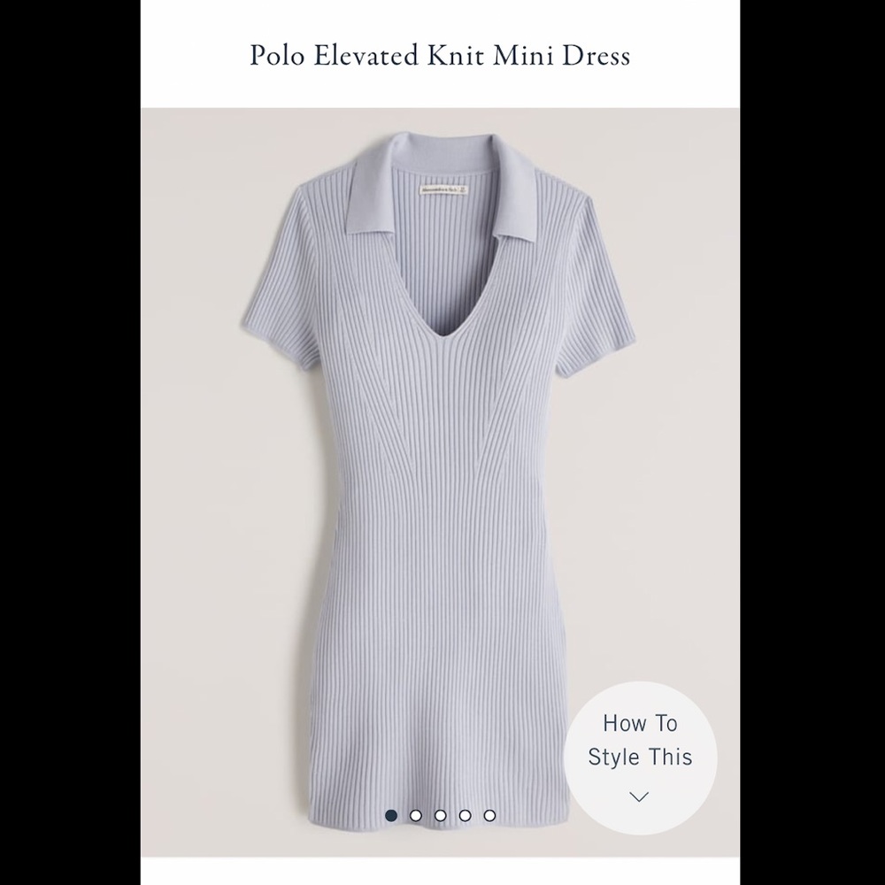 NWT Abercrombie Polo Elevated Knit Mini Dress